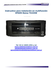 Epson Stylus TX235W Instructivo Para Instalacion