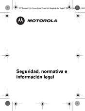 Motorola MNY-11A11 Seguridad, Normativa E Información Legal