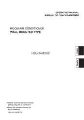 Haier HSU-24H03/Z Manual De Funcionalmiento