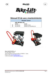 Bike-Lift HQL-400-001 Manual De Uso Y Manitenimiento