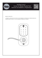 Assa Abloy Yale Real Living YRHCPZB0 Instructivo De Instalación Y Programación