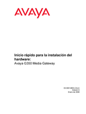 Avaya G350 Inicio Rápido Para La Instalación