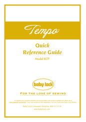 Baby Lock Tempo BLTP Guía De Referencia Rápida