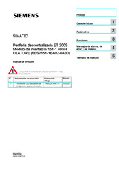 Siemens SIMATIC ET 200S Manual De Producto