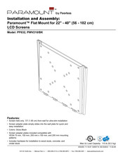 PEERLESS Paramount PF632 Instalación Y Montaje