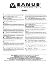 Sanus VisionMount MD103 Manual De Instrucciones