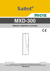 Satel Micra MXD-300 Manual Del Usuario