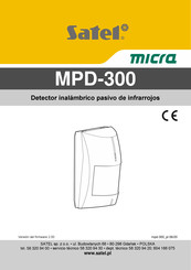 Satel Micra MPD-300 Manual Del Usuario