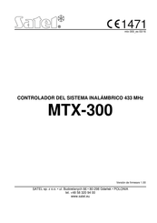 Satel MTX-300 Manual Del Usuario