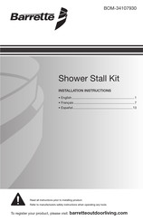 Barrette Shower Stall Kit Instrucciones De Instalación