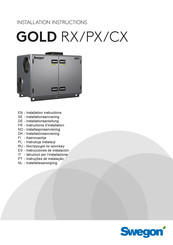 Swegon GOLD RX Instrucciones De Instalación