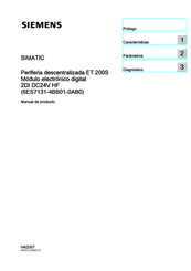 Siemens SIMATIC 2DI DC24V HF Manual De Producto