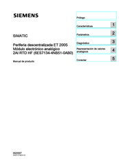 Siemens SIMATIC 2AI RTD HF Manual De Producto