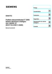 Siemens 6ES7134-4GB11-0AB0 Manual De Producto