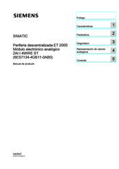 Siemens SIMATIC 2AI I 4WIRE ST Manual De Producto