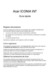 Acer ICONIA W7 Guía Rápida