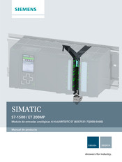 Siemens SIMATIC S7-1500 Manual Del Producto