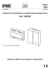 Urmet 1083 Manual Completo De Usuario Y Instalador