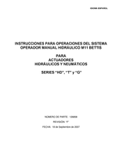 Bettis M11 Instrucciones Para Operaciones