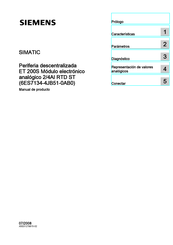Siemens SIMATIC 2/4AI RTD ST Manual De Producto