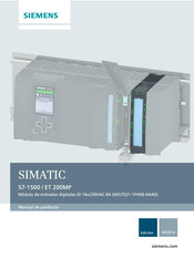 Siemens SIMATIC DI 16 230VAC BA Manual Del Producto