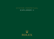 ROLEX OYSTER PERPETUAL EXPLORER II Manual Del Usuario