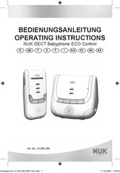 MAPA NUK DECT Babyphone ECO Control Manual Del Usuario