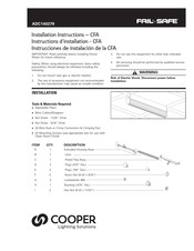 Cooper Lighting FAIL-SAFE CFA Instrucciones De Instalación