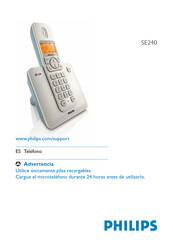 Philips SE240 Manual Del Usuario