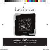 LEXIBOOK THERMOCLOCK ESSENTIAL Manual Del Usuario