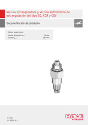 HAWE Hydraulik CQV 23 Documentación De Producto