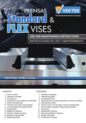 Vektek Standart Instrucciones De Uso Y Mantenimiento