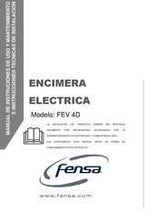 FENSA FEV 4D Manual De Instruciones De Uso Y Mantenimiento