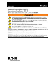 Eaton Metalux 4SNLED-LD5-37SL-LW-UNV-L835-CD1-U31W Instrucciones De Instalación