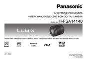 Panasonic LUMIX H-FSA14140 Instrucciones De Operación