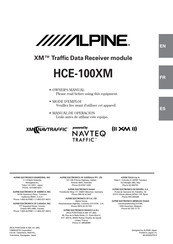 Alpine XM HCE-100XM Manual De Operación