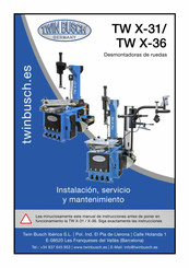 Twin busch TW X-31 Instalación, Servicio Y Mantenimiento