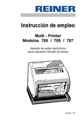 Reiner 787 Instrucciones De Empleo