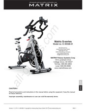 Matrix Fitness IC-MXSB-01 Manual Del Usuario