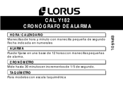 LORUS Y182 Manual De Instrucciones