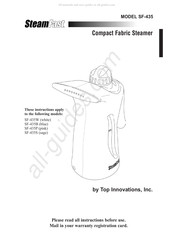 Steamfast SF-435B Manual De Instrucciones