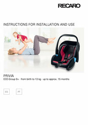 RECARO PRIVIA Instrucciones De Montaje Y Uso