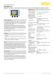 Vega VEGAMET 841 Hoja De Datos Del Producto