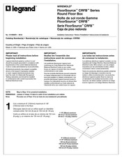 LEGRAND WIREMOLD FloorSource CRFB Serie Instrucciones De Instalación