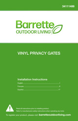 Barrette VINYL PRIVACY GATES Instrucciones De Instalación