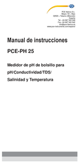 PCE PCE-PH 25 Manual De Instrucciones