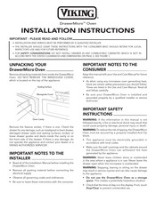 Viking DrawerMicro Instrucciones De Instalación