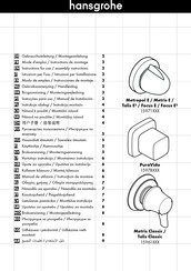 Hansgrohe Focus E 15971 Serie Instrucciones De Montaje