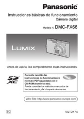 Panasonic Lumix DMC-FX66 Instrucciones Básicas De Funcionamiento