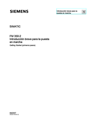 Siemens SIMATIC FM 350-2 Primeros Pasos